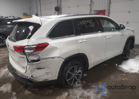 2017 Toyota Highlander Hybrid Xle from USA, damaged, VIN 5TDJGRFH9HS036098